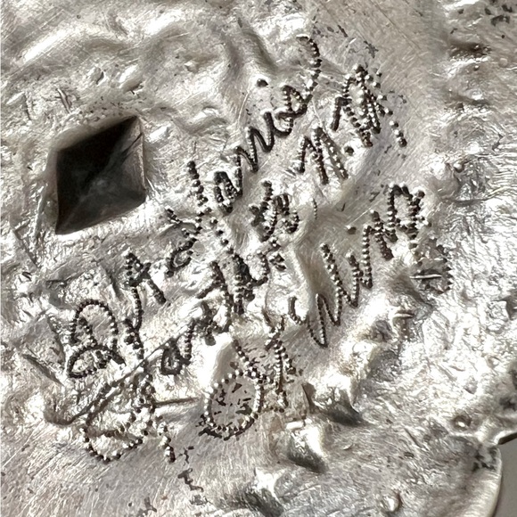 Southwest DA Harris Santa Fe Sterling Concho Belt Buckle - Picture 7 of 13